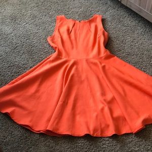 Bright orange dress